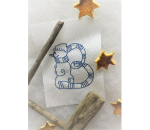 Stickdatei - Schneemann Alphabet Buchstabe B